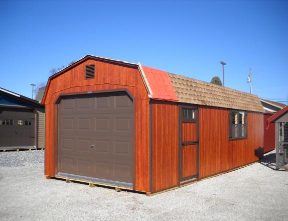 12'x 28' Dutch Garage  w/ Loft & Shelves 